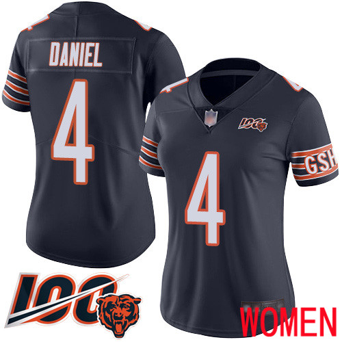 Chicago Bears Limited Navy Blue Women Chase Daniel Home Jersey NFL Football 4 100th Season